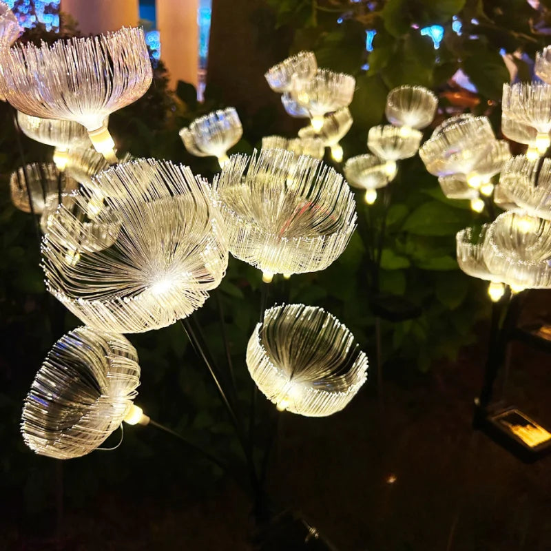 Solar Power 6LED Fiber Optic Jellyfish Ambient Mood Light