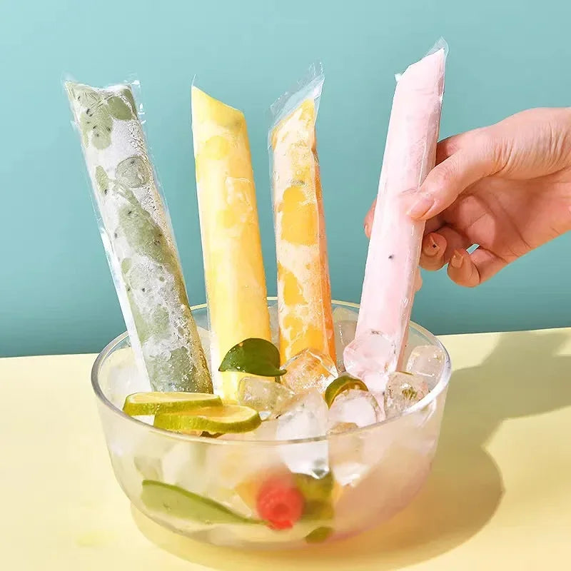 Disposable Ice Popsicle Mold Bags Clear Ice Block Packaging