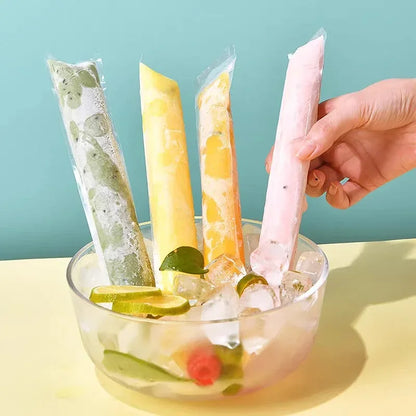 Disposable Ice Popsicle Mold Bags Clear Ice Block Packaging