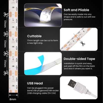5V 2835 LED Strip Light 2835 60Leds/m Flexible Fita Led Tape