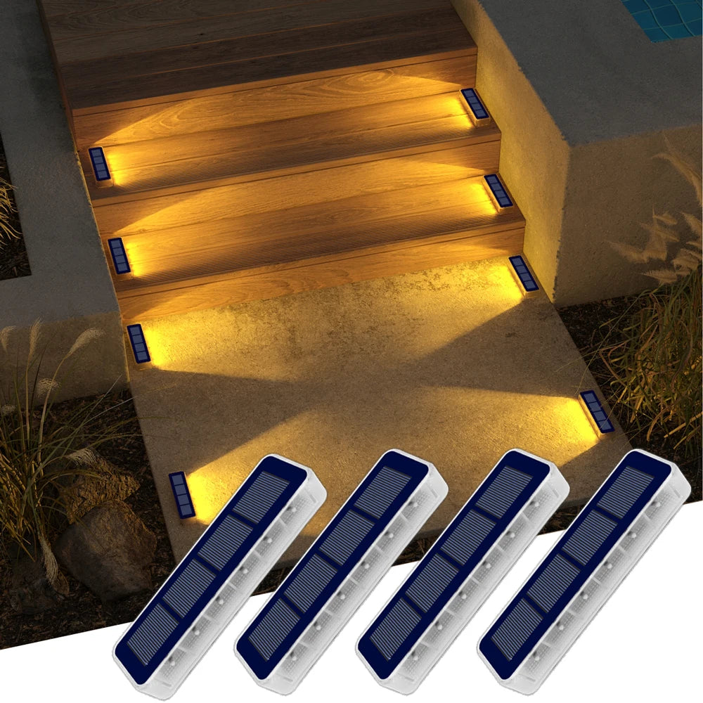 Solar LED Step Lamp Stair Lights Outdoor IP68 Waterproof