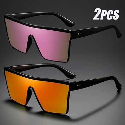Oversize frame One-piece Goggle Men Woman Sunglasses