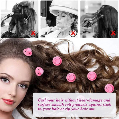 Soft Rubber Silicone Heatless Hair Curler Hair Styling