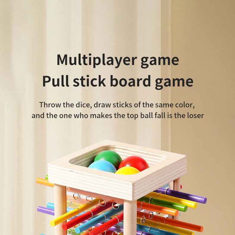 Parent child interactive wooden stick children's