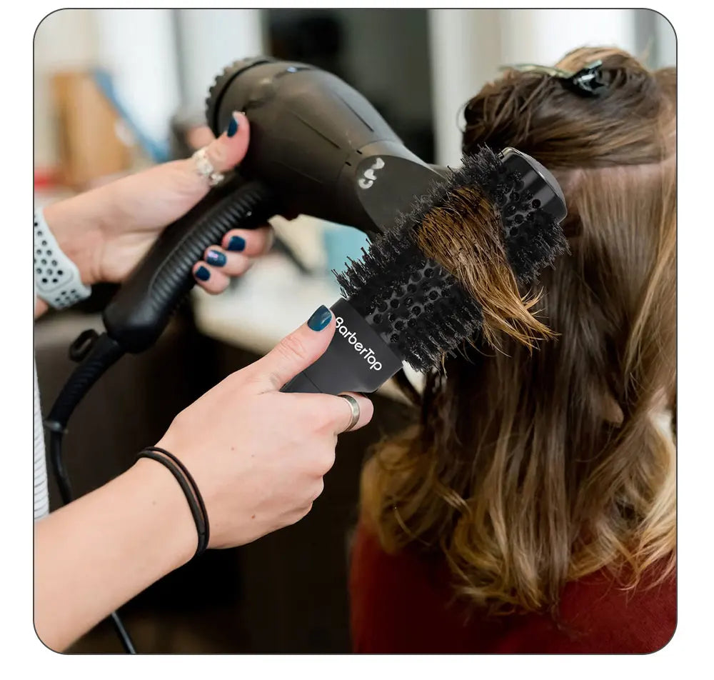 Handle Round Rolling Brush Straight Twill Hair Comb