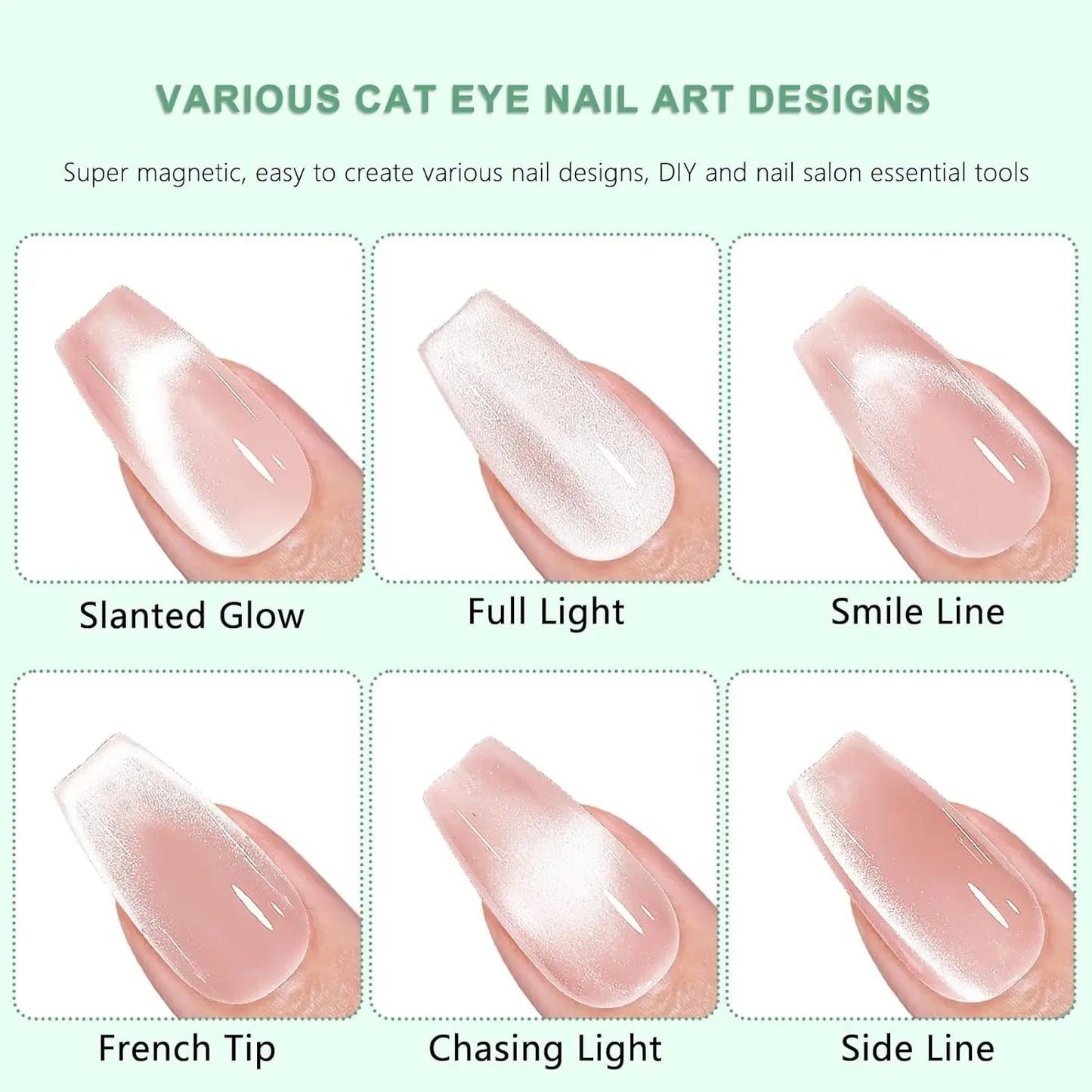 3 In 1 Dual Headed Cat Eye Nail Art Magnetic Stick