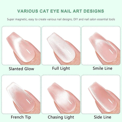 3 In 1 Dual Headed Cat Eye Nail Art Magnetic Stick