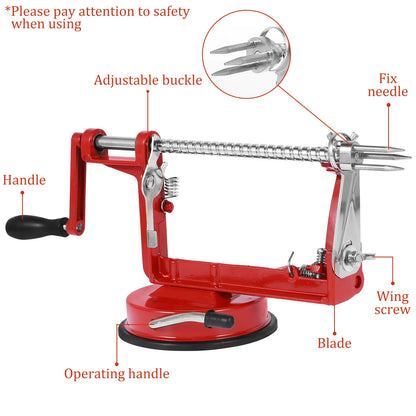 3 In 1 Fruit Peeler Machine Hand Crank Fruit Slicer Corer