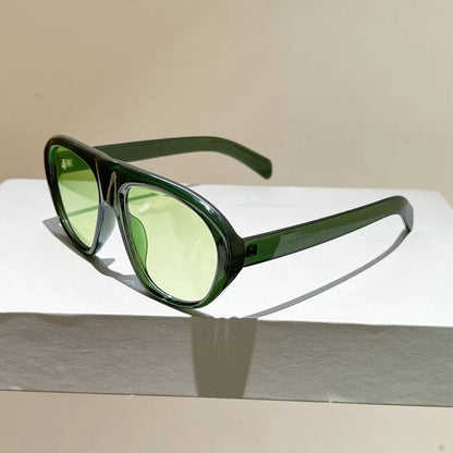 new fashion leopard gradient oval sunglasses for women