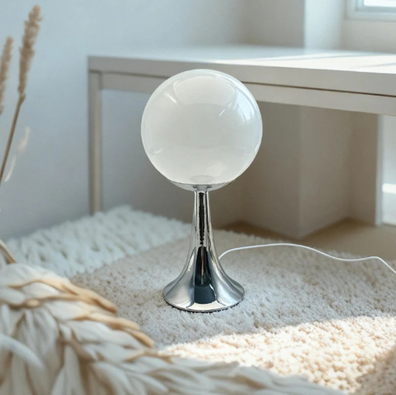 Glass Globe Desk Lamp Nordic Warm Ambient Bedside Lamp