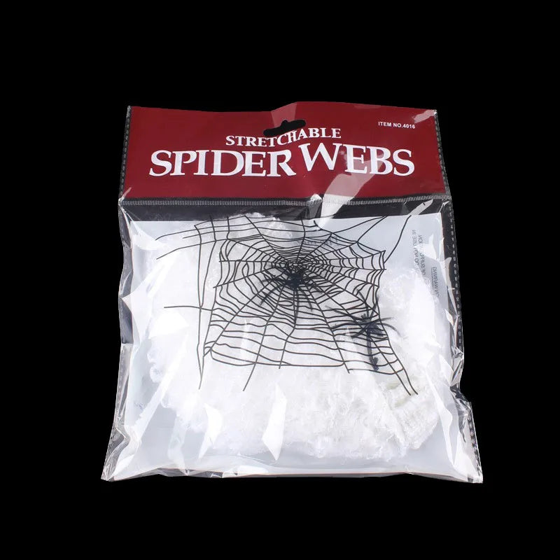 Halloween Decoration Spider Web,Artificial Cobweb,Stretchy Cobweb With Spider