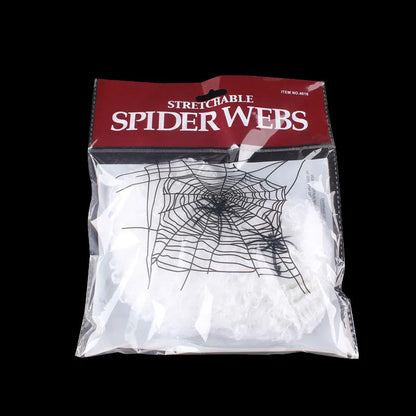 Halloween Decoration Spider Web,Artificial Cobweb,Stretchy Cobweb With Spider