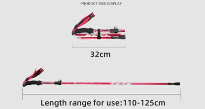 Trekking Poles Ultralight Foldable Telescopic Walking Hiking