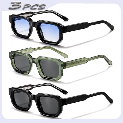 HBK Vintage Polygon Sunglasses for Men Small Frame