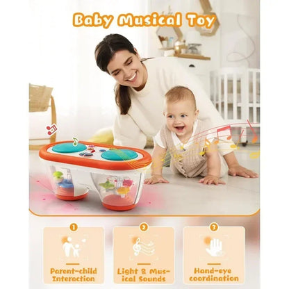 Baby Clap Drum 12+ Month Kids Musical Toy Infant Toys