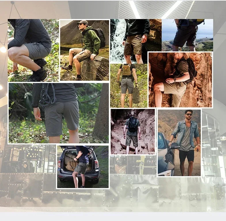 Summer Outdoor Tactical Cargo Shorts for Men - Waterproof