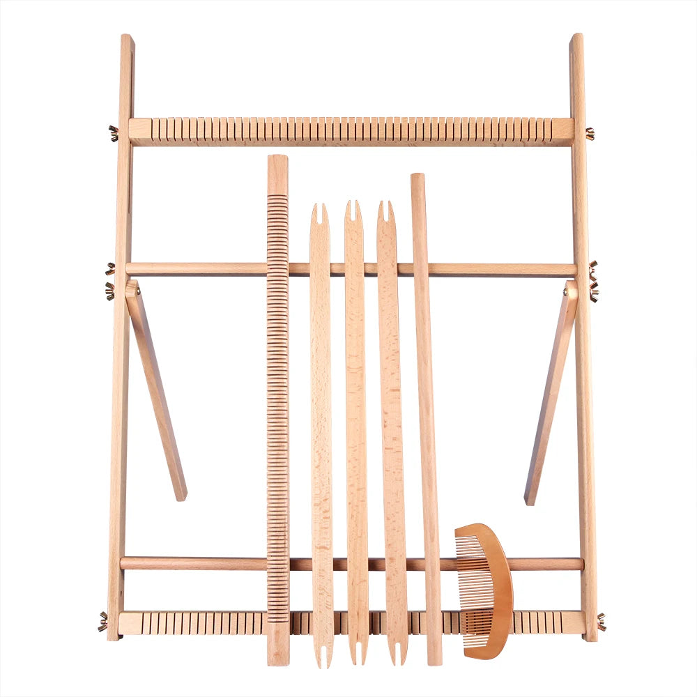 Wood DIY Weaving & Knitting Loom Machine, Wooden Frame