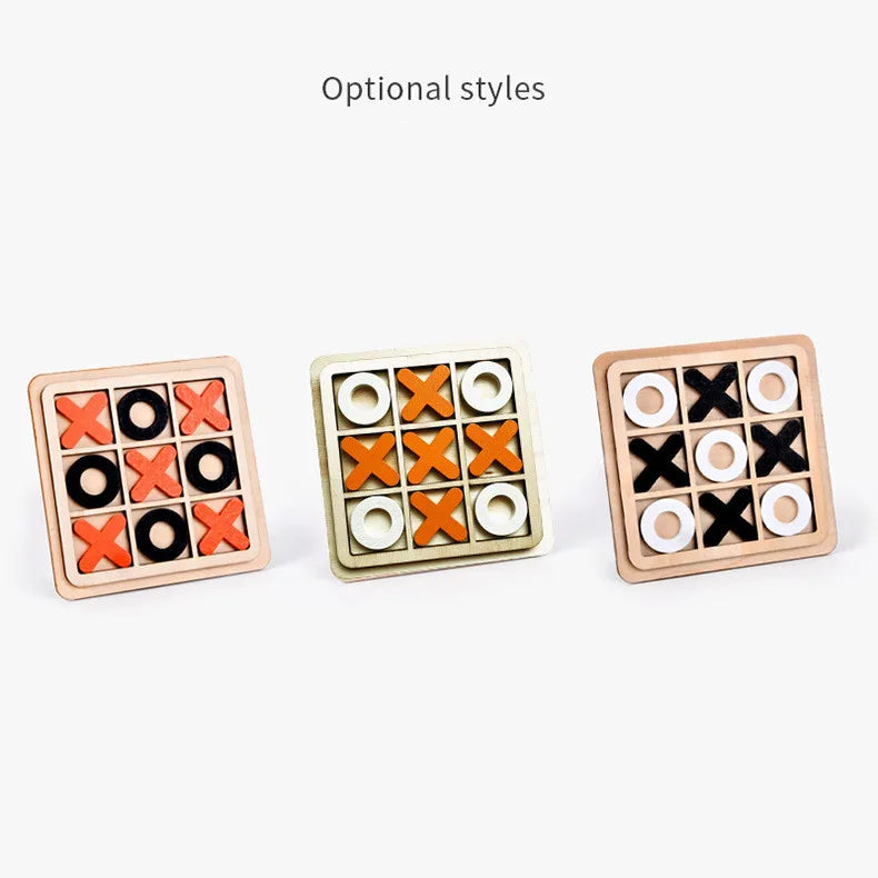 Montessori Chess Play Wooden Jigsaw Toy Game Interaction