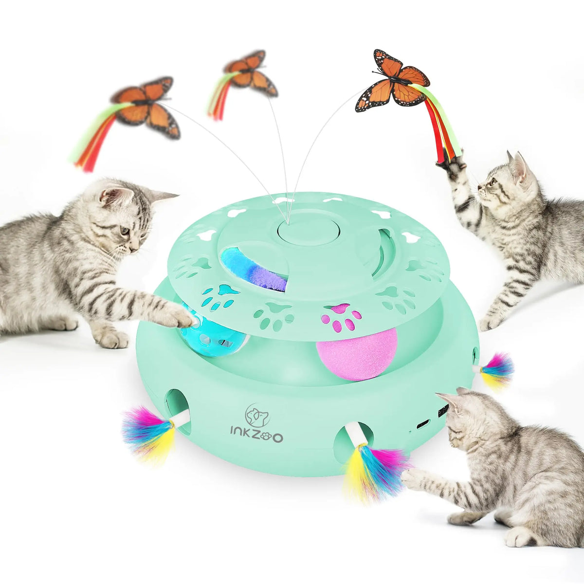 INKZOO Cat Toys, Interactive Cat Toys for Indoor Cats,