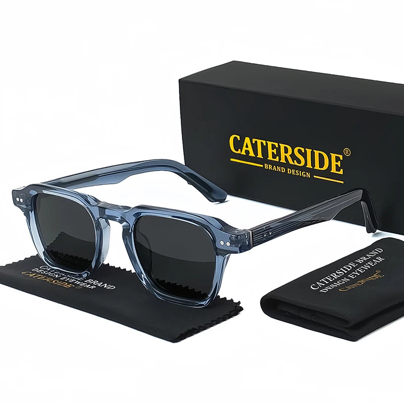 CATERSIDE Retro Polarized Sunglasses Men Travel Eyewear