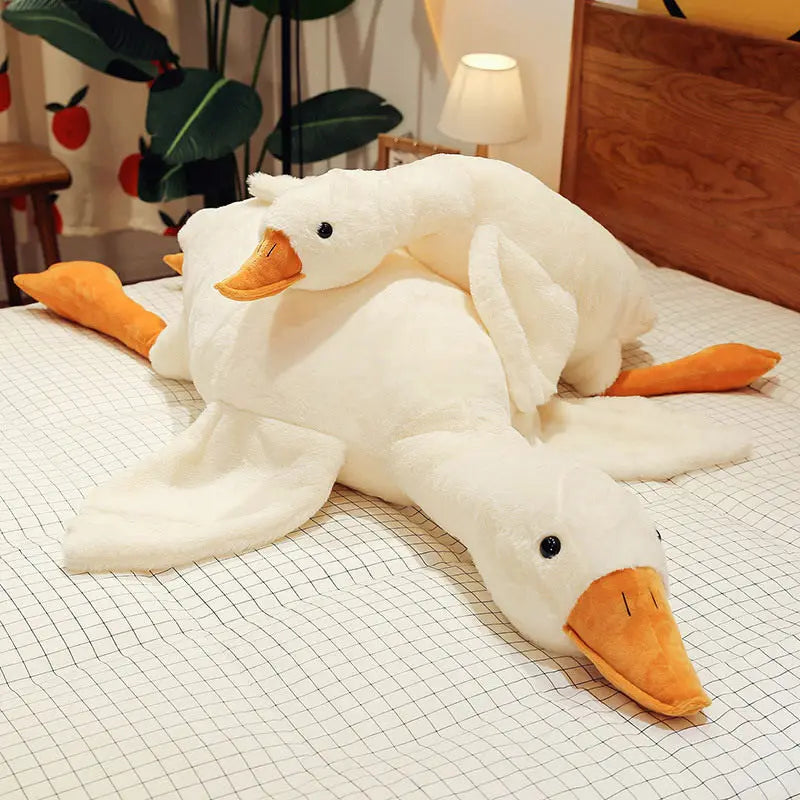 90-190cm Lovely Big White Goose Throw Pillow Plush Toy