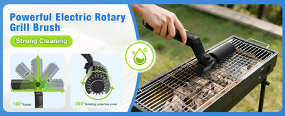 Electric BBQ Cleaner Brush Wireless Stainless Steel