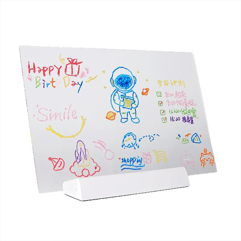 LED Note Board DIY Acrylic Night Light 7 Pens Drawing Board