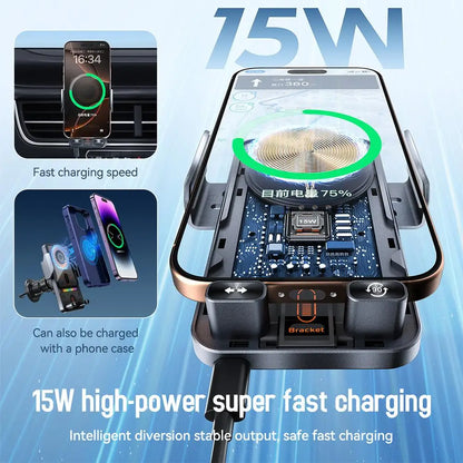 Car Wireless Charger Magnetic Auto Car Holder Phone Mount