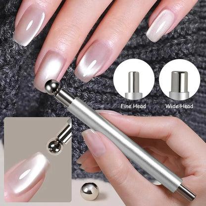 3 In 1 Dual Headed Cat Eye Nail Art Magnetic Stick