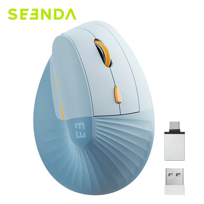 Vertical Wireless Type C Rechargeable Ergonomic Mice