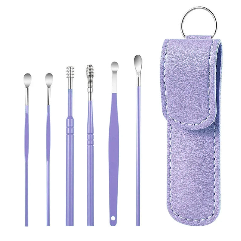 Stainless Steel Ear Cleaner Portable Ear Spoons Spiral