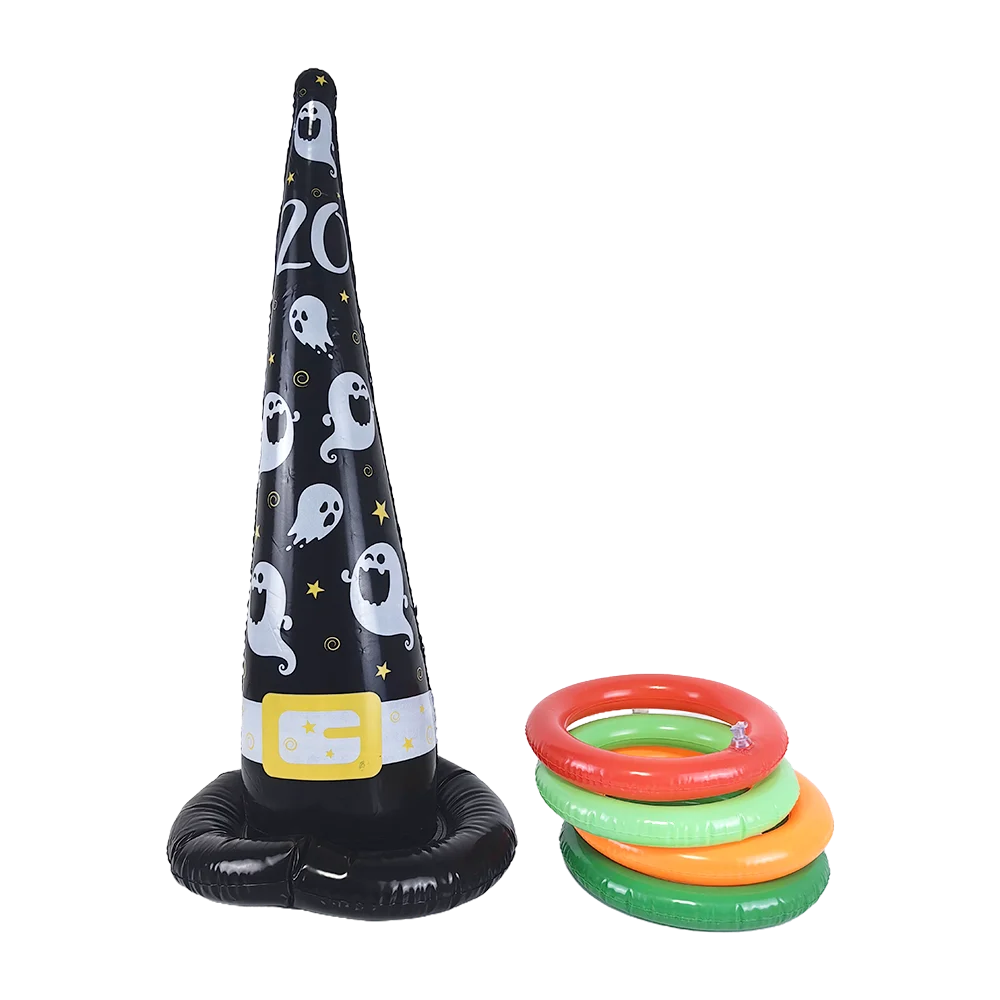 Fun Halloween Throwing Game Inflatable Spiders Witch’s Hat Toss