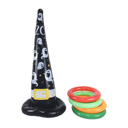 Fun Halloween Throwing Game Inflatable Spiders Witch’s Hat Toss