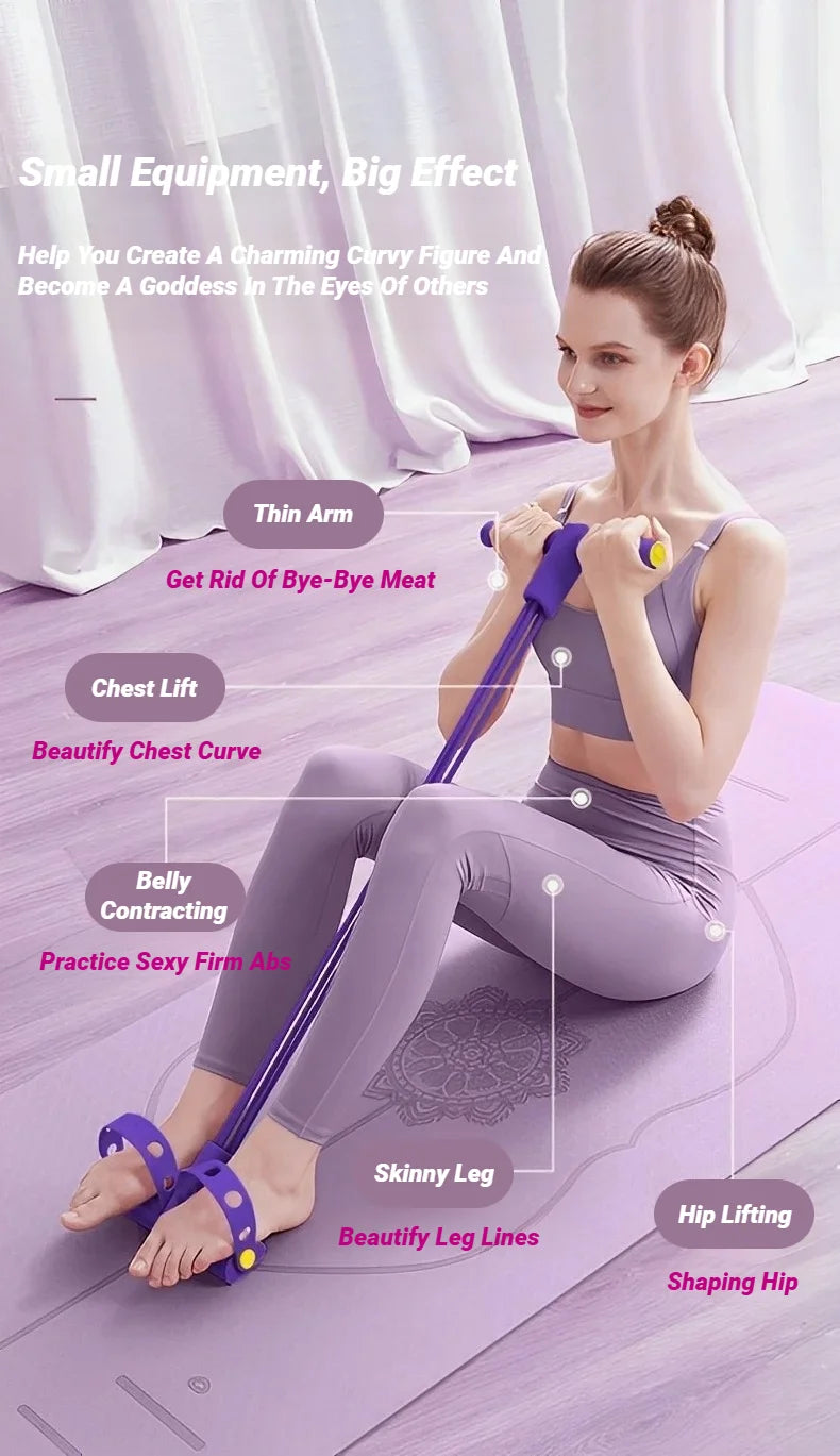 Four-Tube Pedal Tensioner Multi-Functional Household Fitness
