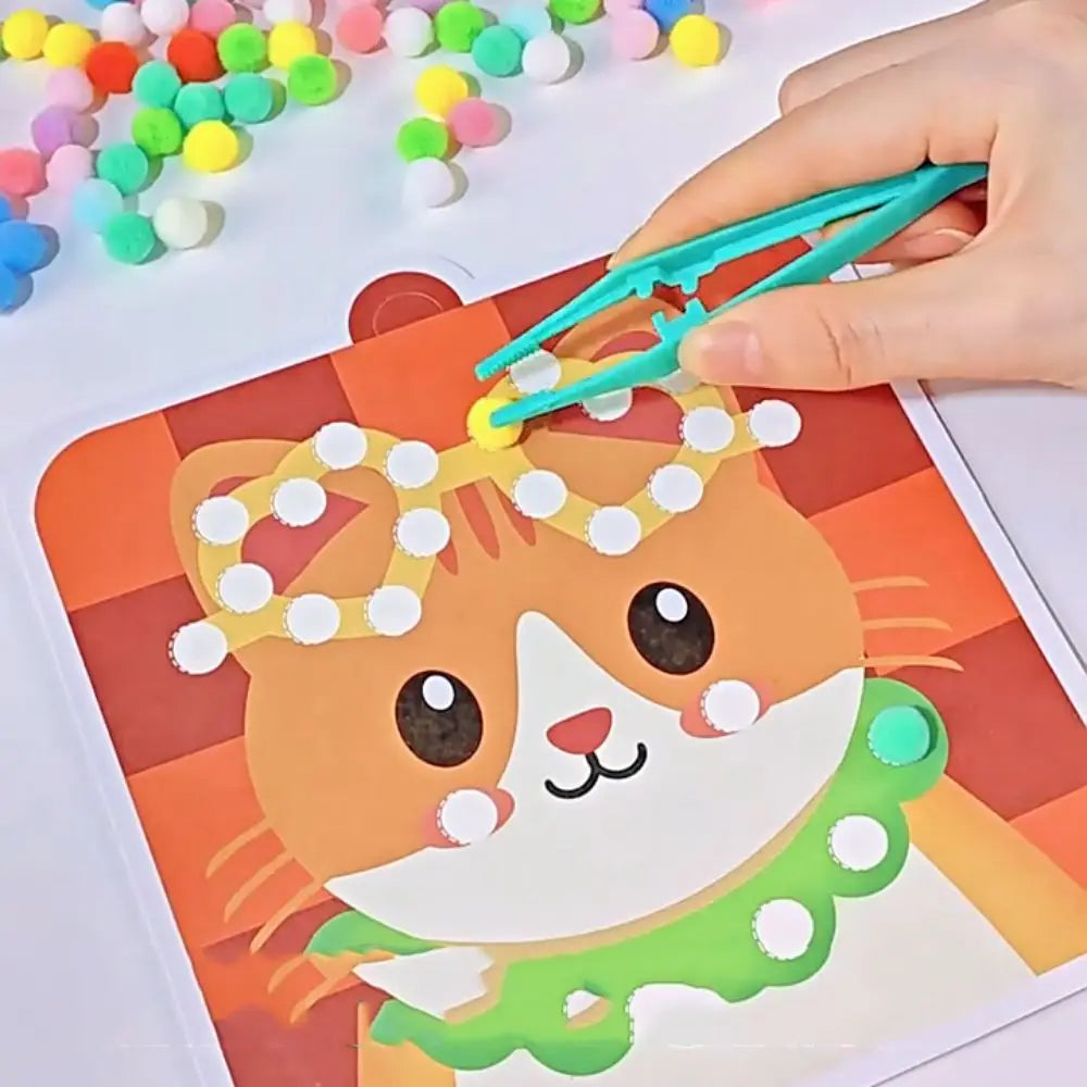 Handmade Material Children's Sticker Book Educational Early Learning