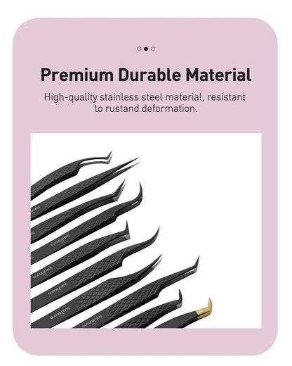 SAKURAHANA High-end Eyelash Tweezers Black Fiber Tip