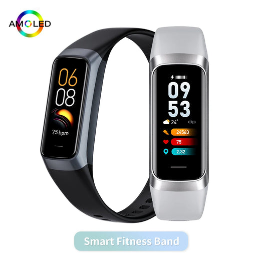 AMOLED Smartwatch Body Temperature Monitor Fitness Clock