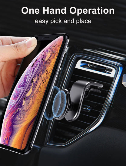 Magnetic Car Phone Holder Air Vent Clip Mount Rotation