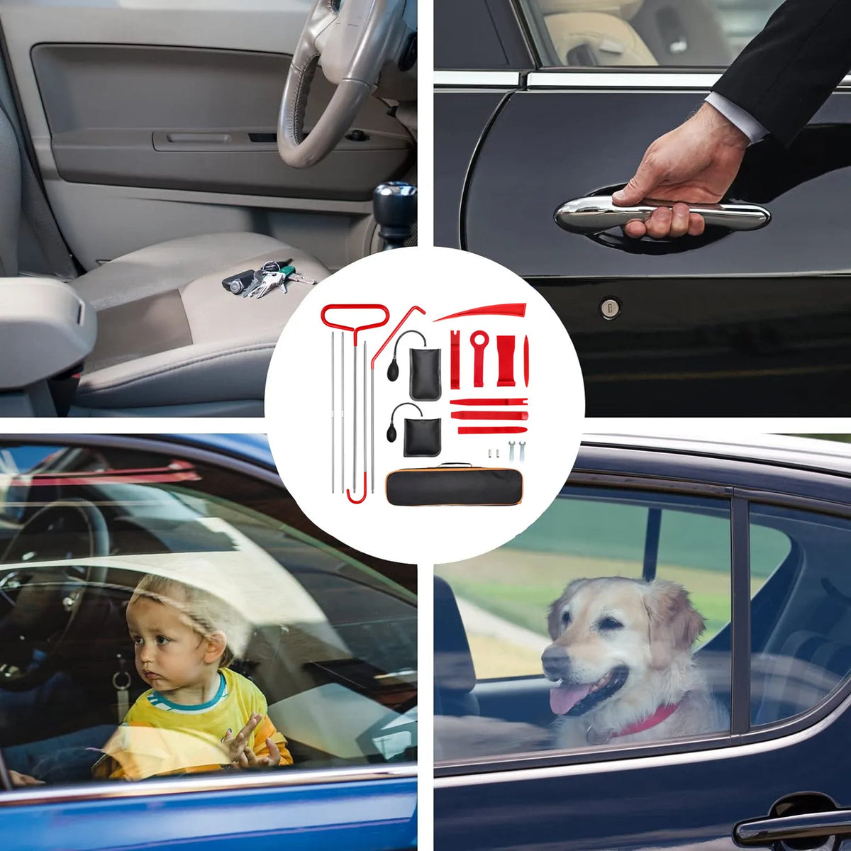 Car Door Tool Kit Inflatable Air Pump Auto Window Door