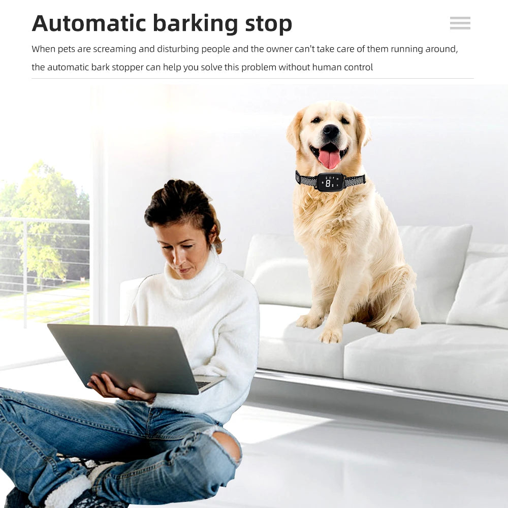Electric Dog Training Collar Dog Anti Bark Waterproof