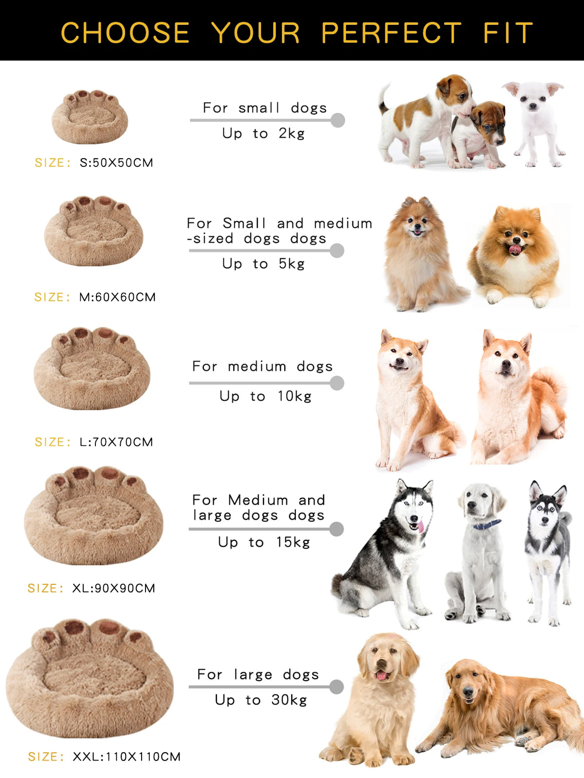 Fluffy Dog Bed Winter Warm Large Pet Kennel