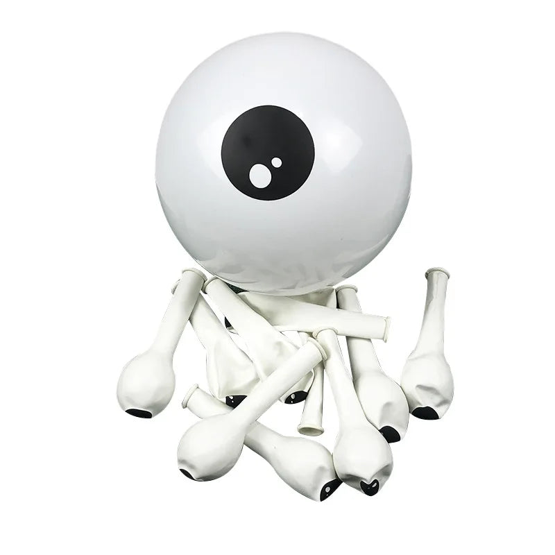 50/30/20/10Pcs 5inch White Eyes Balloons Halloween Balloons