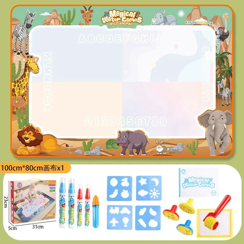 Magic Water Drawing Mat with Reusable Magic Pens