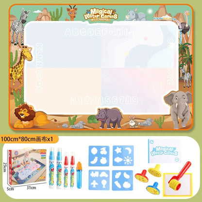 Magic Water Drawing Mat with Reusable Magic Pens