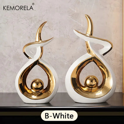 Ceramics Statue Exquisite Home Decor Modern Abstract Art Statue
