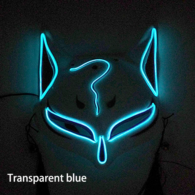Glowing  Demon Slayer Mask Cosplay Japanese Cartoon