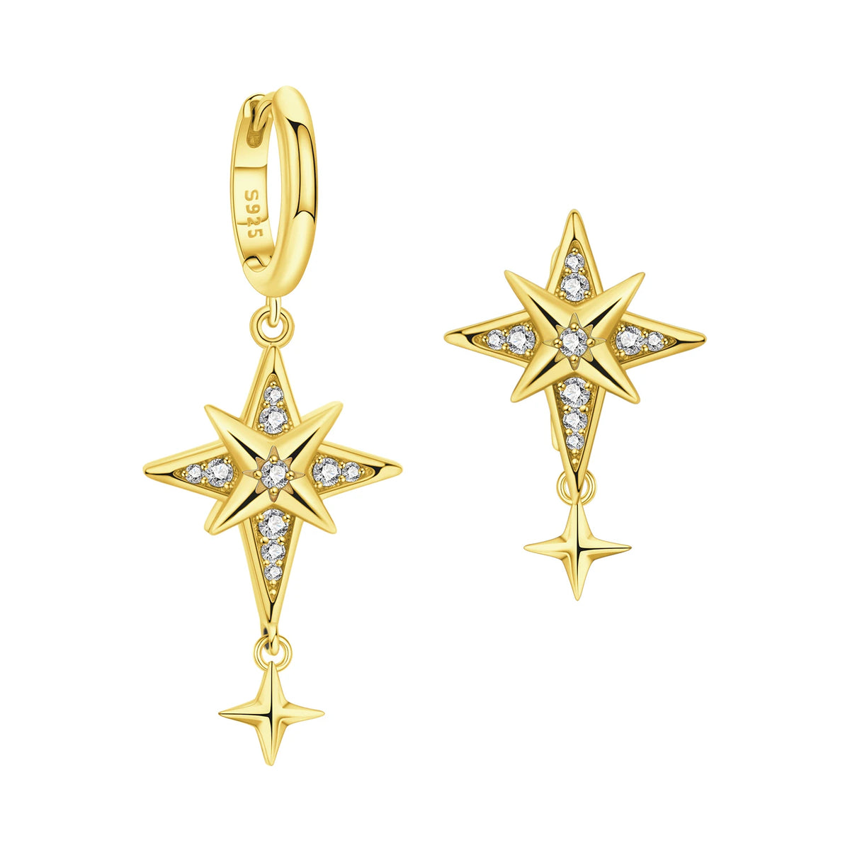 New 925 Sterling Silver 18K Gold Plated Cherry Blossom Butterfly