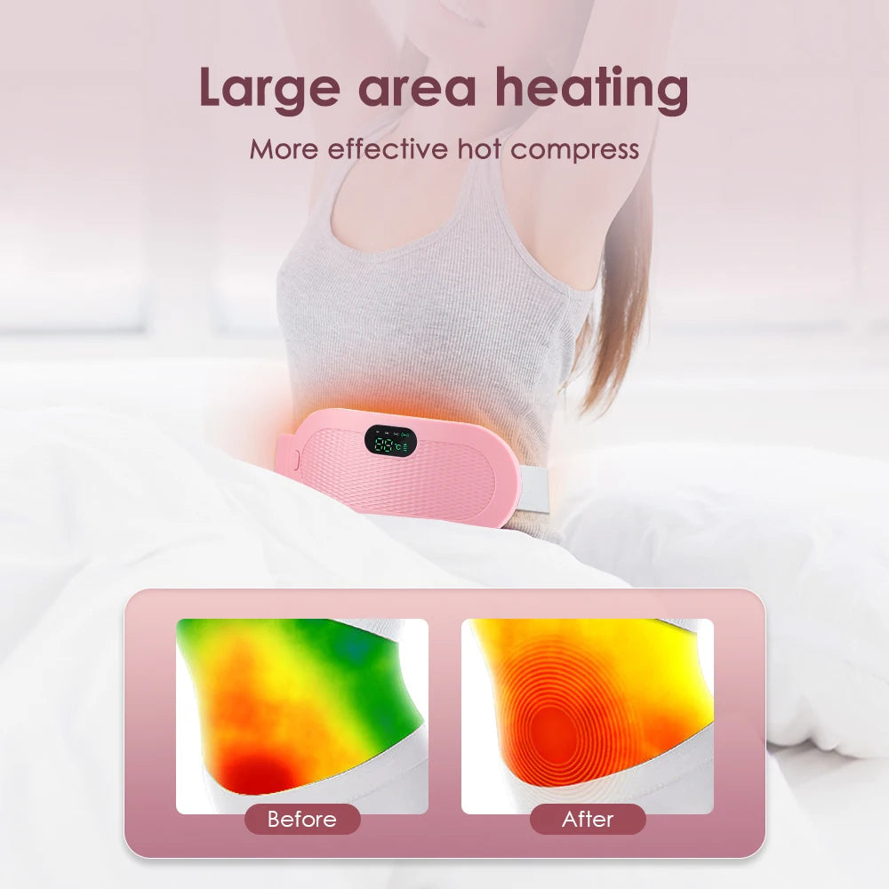 Electric Heating Pad Menstrual Cramp Massager Belt Women