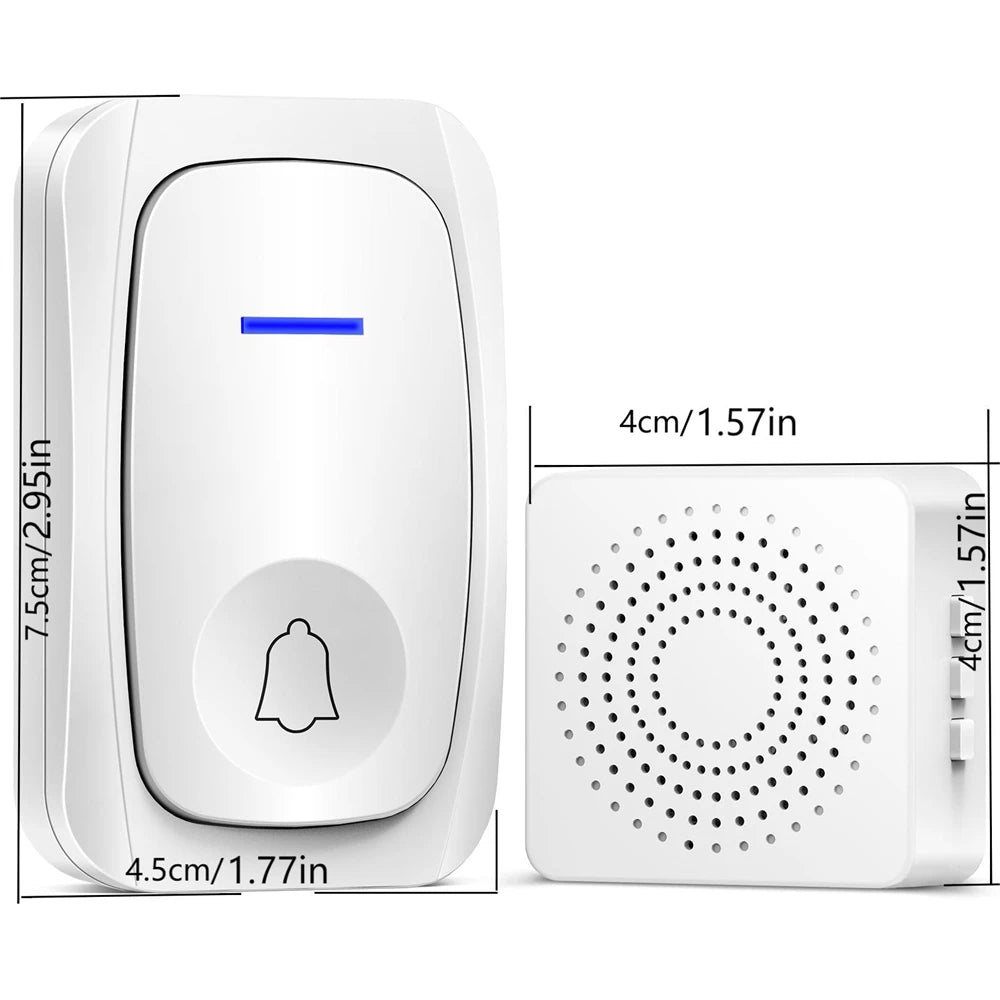 USB Wireless Doorbell Waterproof Welcome Chime Home Door Bell