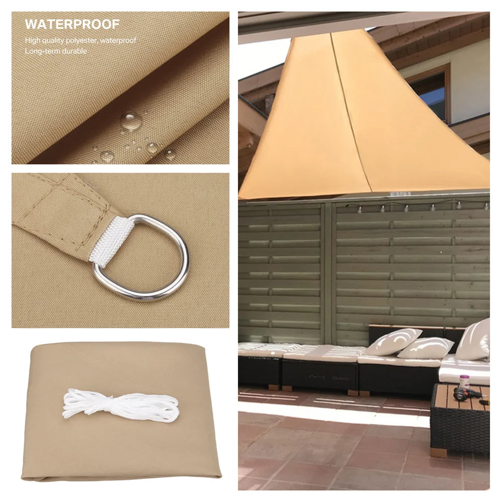 Waterproof Sun Shelter Triangle Sunshade Protection Outdoor